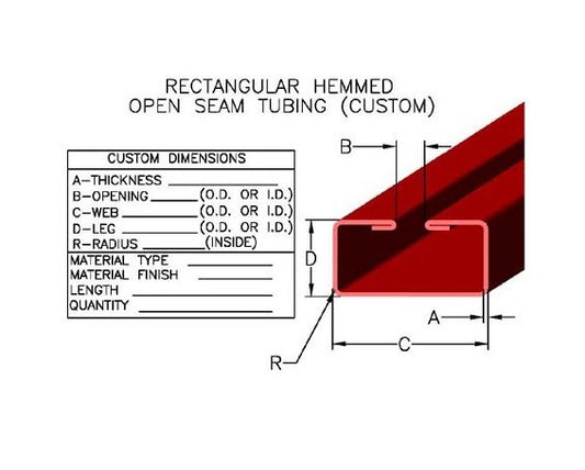 Custom Open Seam Tubing - Image 1