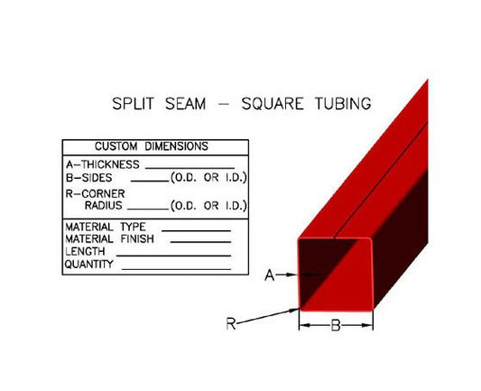 Split Seam Square Tubing - Image 1