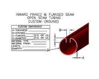 Custom Open Seam Tubing - Finned & Flanged Design