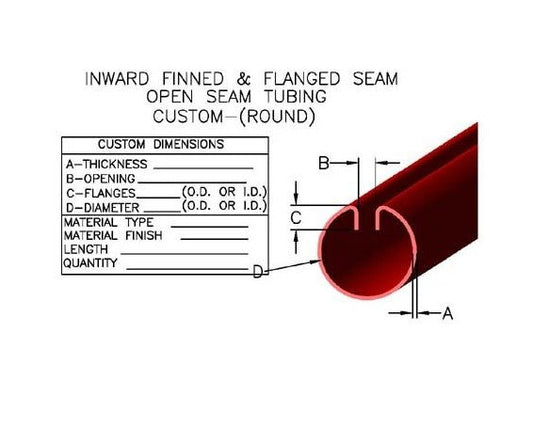 Custom Open Seam Tubing - Finned & Flanged Design - Image 1