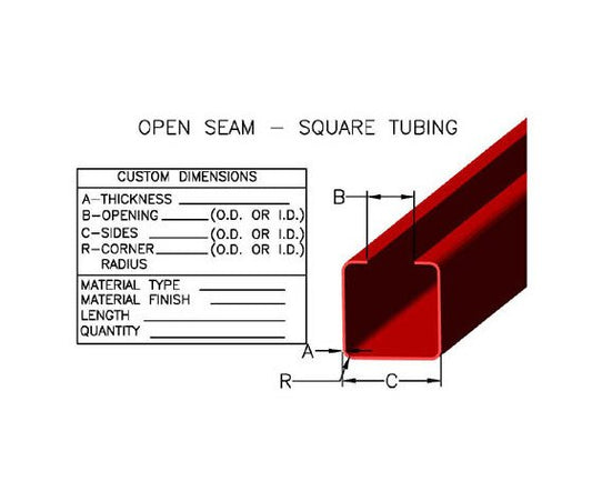 Square Open Seam Tubing - Image 1