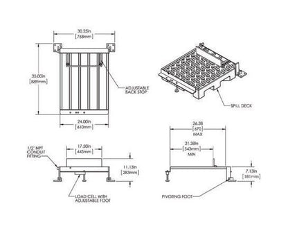 Scaletron Spill Containment Drum Scale with Bladder - Image 2