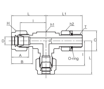 SUPERLOK SPMRTI Series Positionable Male Run Tee Fitting - Image 2