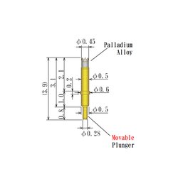 JCC 0.6mm Outer Diameter Barrel Plunger Probe Pin - Image 2