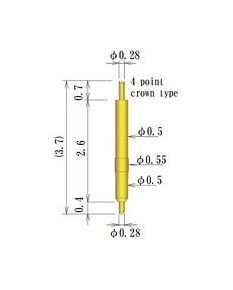 JCC 0.50-0.69mm Double Ended Spring Probe Pin - Image 2