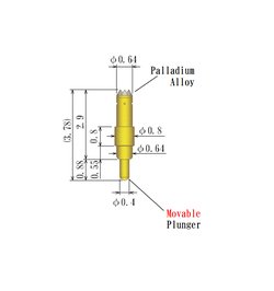JCC 0.8mm Outer Diameter Barrel Plunger Probe Pin - Image 2