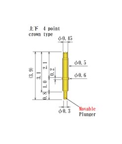 JCC 0.6mm Crown Barrel Plunger Probe Pin - Image 2