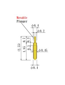 JCC 0.45mm Crown Type Barrel Plunger Probe Pin - Image 2