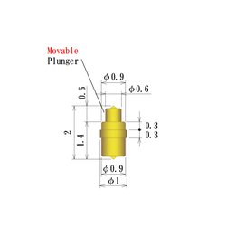 JCC 1.0mm Outer Diameter Barrel Plunger Probe Pin - Image 2