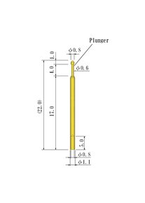 High Temp Single Ended Probe Pin 1.1mm - Image 2