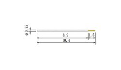 Small Diameter Long Stroke Spring Probe Pin - 0.25mm Outer Diameter - Image 2