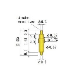 JCC 0.70-0.99mm Double Ended Spring Probe Pin - Image 2