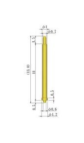 JCC 1.0-2.19mm Double Ended Spring Probe Pin - Image 2