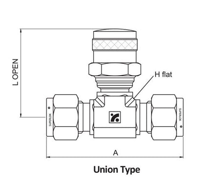 3/8 Inch SUPERLOK Inlet Purge Valve - Union Type - Image 2