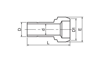 SRPC Series Reducing Port Connector Fitting 1in to 3/4in - Image 2