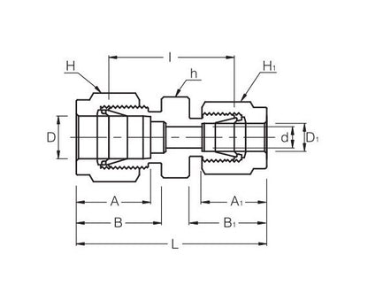 12mm to 10mm Reducing Union - SRUI Series - Image 2