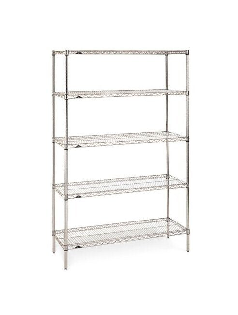Stainless Steel Wire Shelving Rack | 24x72x63 inches | Eagle Group Lab Shelves - Image 1