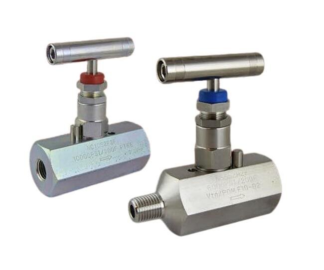 3/8" Standard Pattern Needle Valve, Female x Female NPT, Stainless - Image 1