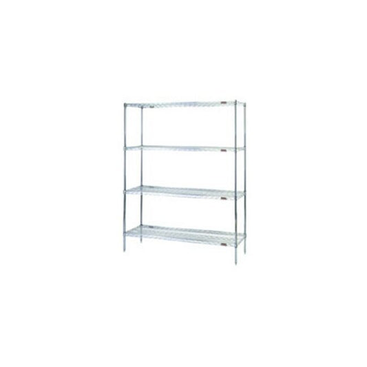 Stainless Steel Wire Shelving Rack - 18x42x74 inches - Image 1