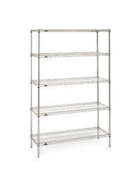 Stainless Wire Shelving Rack, 24x42x74 in