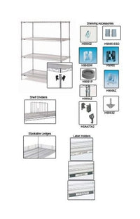 Metro Super Erecta Shelving - Metroseal 3 Wire Shelves with Microban, 18x60