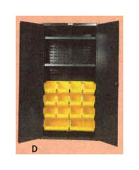 Heavy-Duty 14 Bin/2 Shelf Cabinet