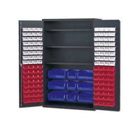Heavy-Duty Steel Storage Cabinet with Removable Bins