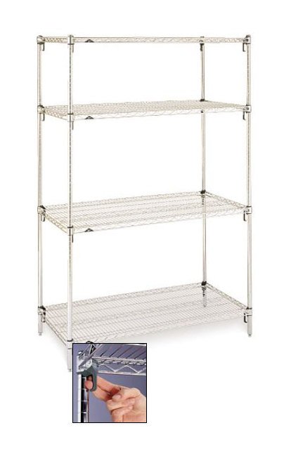 Metroseal 3 Super Adjustable 2â¢ Wire Shelves with Microban - Image 1