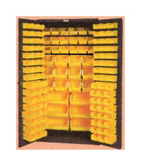 Heavy-Duty 132 Bin Cabinet with Hook-On Bin Security System