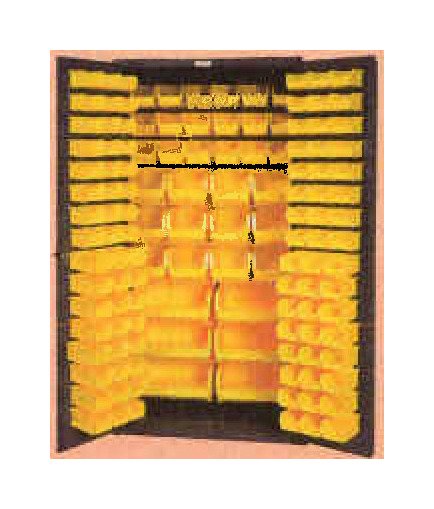 Heavy-Duty 132 Bin Cabinet with Hook-On Bin Security System - Image 1