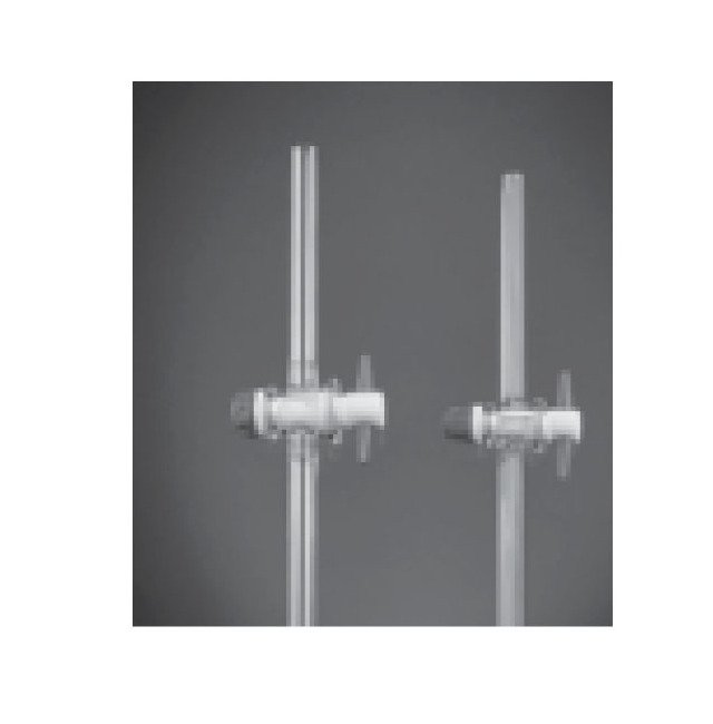 1:5 PTFE Straight Through Capillary Stopcock - 1.5 Key Bore, 8mm Sidearm - Image 1