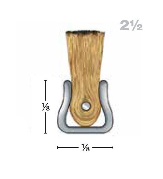 Tanis® 2 Inch Nylon Fill/Galvanized Backing Strip Brush - Image 3