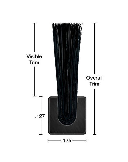 Tanis Fuze Flex Strip Brush - 0.125x0.127 in, 3 in Visible Trim, Black Nylon - Image 2