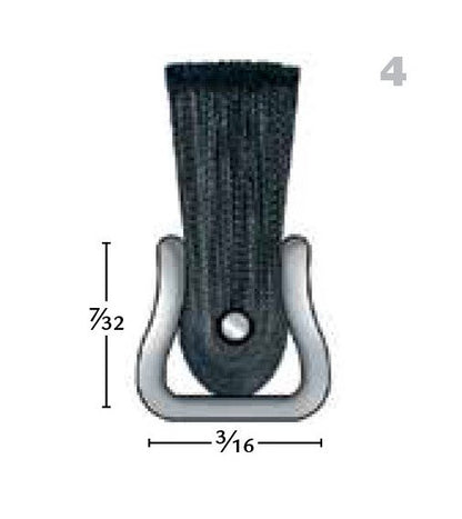 Tanis® Strip Brush - 2" Overall Trim Nylon Fill/Galvanized Backing, #4 - 72" - Image 2