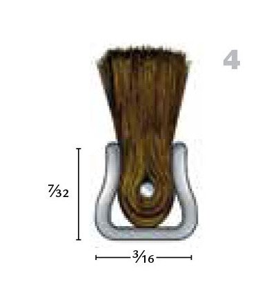 Tanis® 1"x36" Metal Back Strip Brush, #4 Galvanized Horse Hair - Image 2