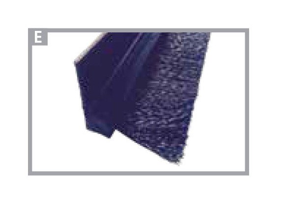 Tanis® 3 inch PVC Strip Brush - 90 Degree Flexible, 36 inch - Image 1
