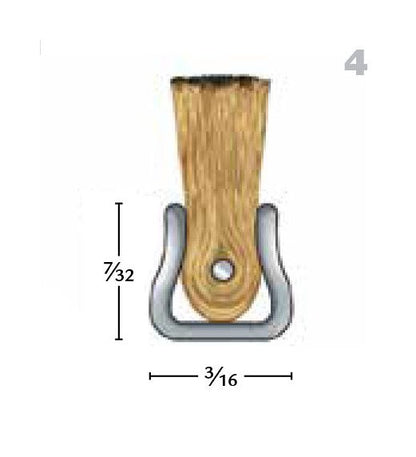 Nylon Fill/Stainless Steel Backing Strip Brush - 6" Overall Trim, 36" Overall Length - Image 4