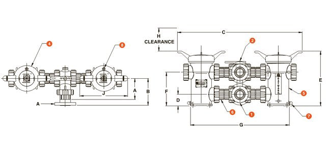 Clark OEM Two-Spool Hydraulic Control Valve - Image 2