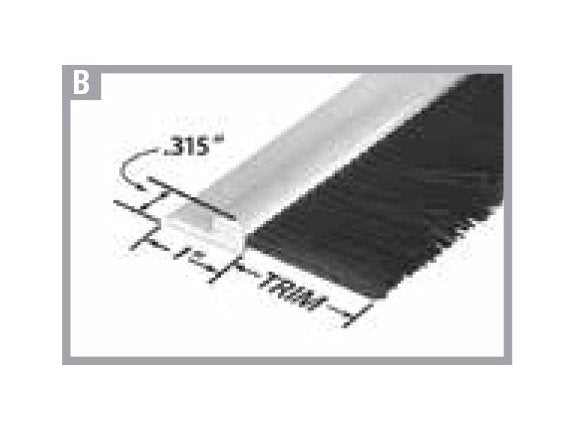 3 Inch H-Profile Rigid PVC Strip Brush - Tanis® - Image 1