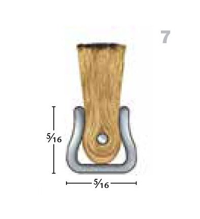 Metal Back Strip Brush, #7 Backing, Crimped Brass Fill, 96 in Length - Image 2