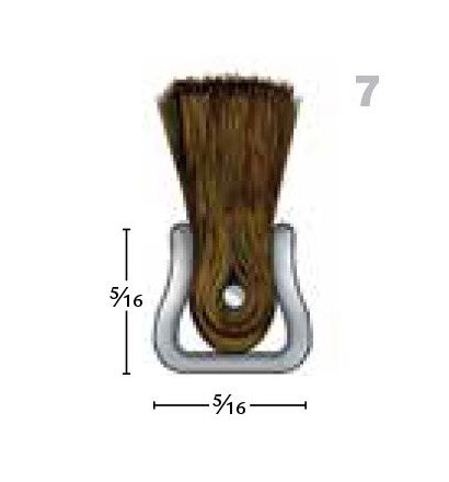 2 Inch Metal Back Strip Brush with Horse Hair Fill - #7 Backing Size - Image 2