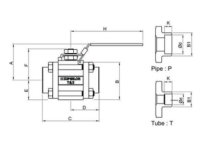 SWB 320 Series 0.875 Inch Swing-Out Ball Valve - Image 2