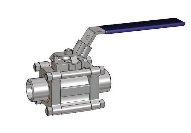SWB 320 Series Swing-Out Ball Valve - 0.188" Orifice, 9.20" Diameter, 1/4" Butt Weld - Image 1