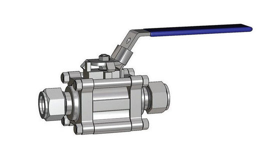 SWB 320 Series Swing-Out Ball Valve - 0.188" Orifice, 1/4" SUPERLOK End Connections - Image 1
