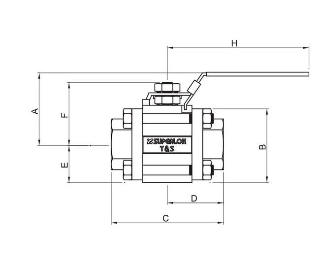 SWB 320 Series Swing-Out Ball Valve 0.281" Orifice, 1/4" Female PT End - Image 2