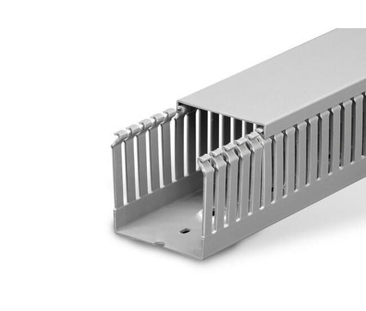 Gray T1E Narrow Finger HD Wiring Duct - 1.5x4 in - Image 1