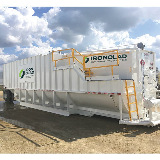 21,000 Gallon Round Bottom Steel Frac Tank with Step - Image 1