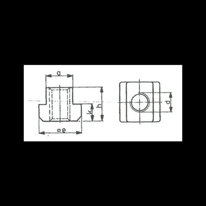 Metric T-Slot Nuts (DIN 508) - 48mm x 54mm - Image 2