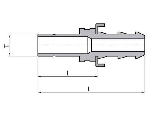 3/8 Inch Tube Adapter Fitting - Stainless Steel/Brass - Image 1