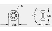Precision Round Negative with Hole, 0.260-0.268 in Thickness